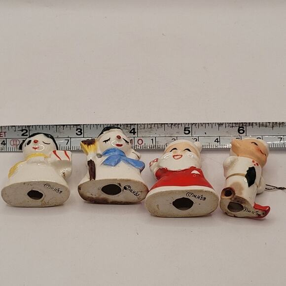 Vintage Holt Howard Porcelain Christmas Miniatures Figurines Set of 4 1958 READ - Picture 10 of 11